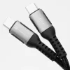 Forcell F-Energy Cafule USB-C auf USB-C Kabel 3m 240W PD 3.1 QC 4.0 geflochten Schwarz