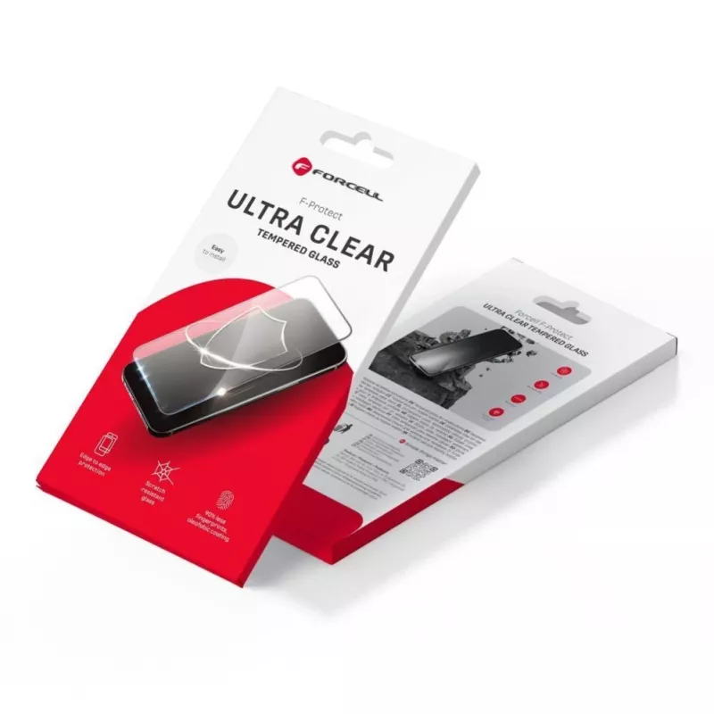 Forcell Ultra Clear Glass Panzerglas Displayschutzfolie für Samsung Galaxy S22 / S23 - Schwarz