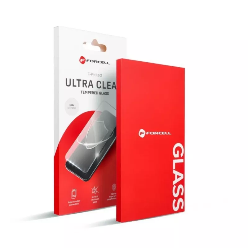Forcell Ultra Clear Glass Tempered Glass Screen Protector für Xiaomi Redmi 14C, schwarzer Rahmen