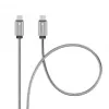 Forcell USB-C to USB-C Kabel F-Energy QC4.0 PD 5A 100W E-Mark Metall 1m Silber C239