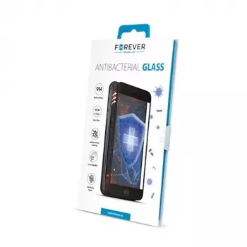 Forever Apple iPhone X/XS/11 Pro Antibakterieller Panzerglas-Displayschutz mit schwarzem Rahmen