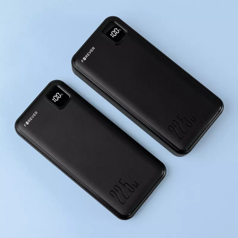 Forever Power Bank TB-300L PD QC 22.5W 20000 mAh Schwarz