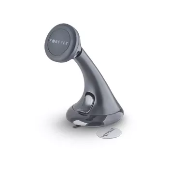 FOREVER Universal MH-100 Handyhalterung fürs Auto mit Saugnapf, 360° Drehung, Teleskoparm, passend für 50-90mm Smartphones, Schwarz