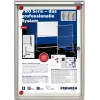 FRANKEN X-tra!Line abschließbares Innenbereich-Schwarzes Brett 1 x DIN A4, magnetische trocken abwischbare Oberfläche, silberner eloxierter Aluminiumrahmen (FSA1)