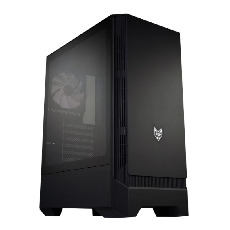 FSP CMT260 ATX Mid-Tower Gaming-Gehäuse - Tempered Glass, Schwarz