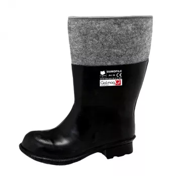 GALMAG Filz-Gummistiefel 06 Größe 44 Schwarz Wasserdicht Thermisch Arbeit Winter