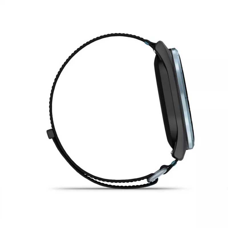 Garmin Approach J1 Cloud Blue Aluminium Bezel mit Black/Azure ComfortFit Fabric Band