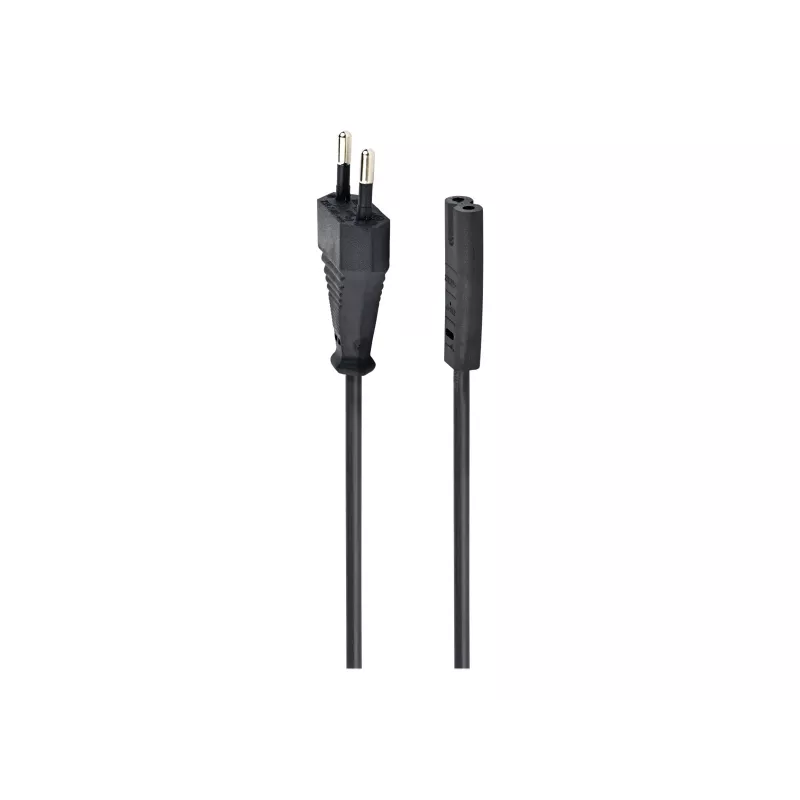 GEMBIRD Cablexpert PC-184-VDE Netzkabel, C7, VDE-geprüft, Schwarz, 1,8 m