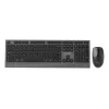 Gembird KBS-WPS-02 Dual-Mode Slim Kabelloses Desktop-Set, 2.4GHz + Bluetooth, US-Layout (Tastatur & Maus)