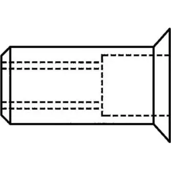 Gesipa Blindnietmutter Aluminium M4 x 12 mm Senkkopf Klemmbereich 1,5-3,5 mm (500 Stück) 1455346