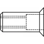 Gesipa Blindnietmutter Aluminium M4 x 12 mm Senkkopf Klemmbereich 1,5-3,5 mm (500 Stück) 1455346