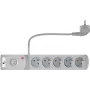 GETFORT 5-fach Überspannungsschutz Steckdosenleiste mit 2 USB-Ladeports, 1,5m Kabel, Grau