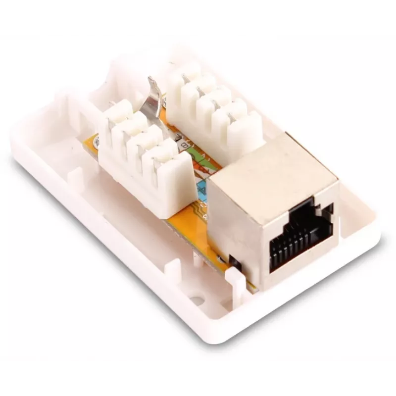 GETFORT GF-1G6FTP Geschirmte Aufputz-RJ45-Buchse Cat.6, 1-Port, Weiß