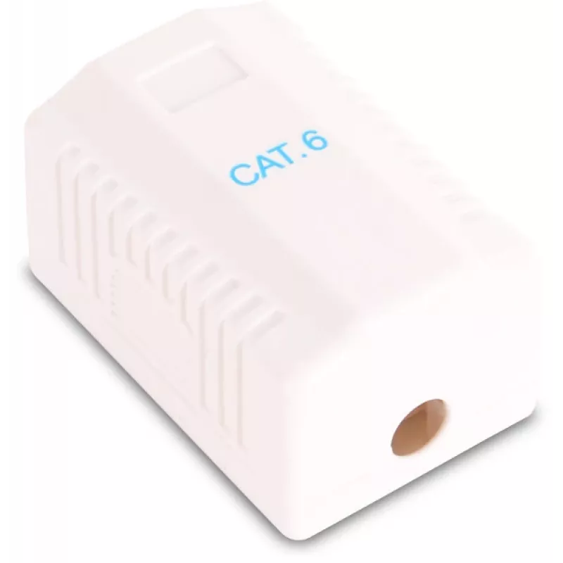 GETFORT GF-1G6UTP Aufputz-RJ45-Cat.6-UTP-Netzwerkdose, Weiß