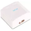 GETFORT GF-2G5EUTP Aufputz-Doppel-RJ45 Cat.5e UTP Netzwerkdose, Weiß
