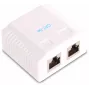 GETFORT GF-2G5EUTP Aufputz-Doppel-RJ45 Cat.5e UTP Netzwerkdose, Weiß