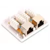 GETFORT GF-2G6FTP Geschirmte Aufputz-Netzwerkdose, 2x RJ45, Cat6 FTP, Weiß
