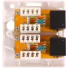 GETFORT GF-2G6UTP Aufputz-2-Port-RJ45-Cat.6-UTP-Netzwerkdose, Weiß
