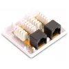 GETFORT GF-2G6UTP Aufputz-2-Port-RJ45-Cat.6-UTP-Netzwerkdose, Weiß