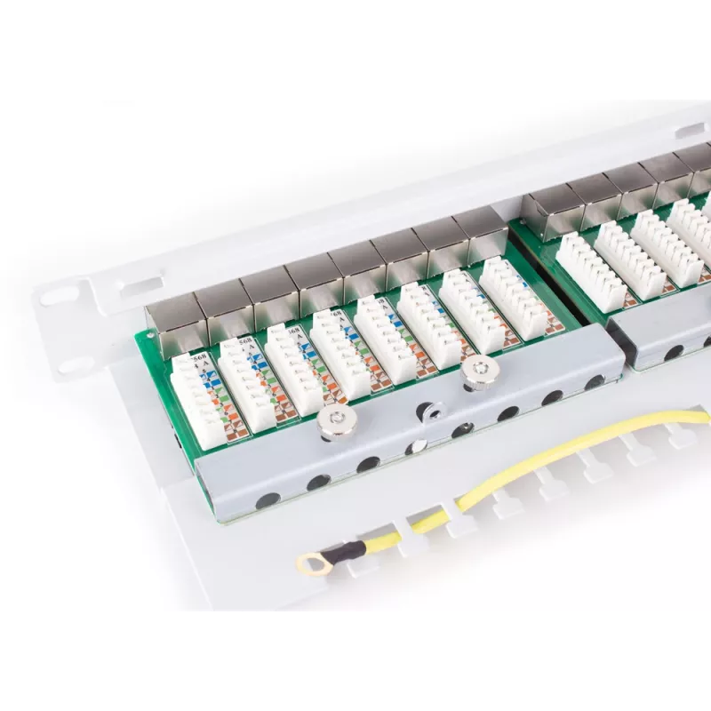 GETFORT PGF-6FTP24-B6-G Patch Panel FTP CAT.6 24 Port Grau 1U Rackmontage
