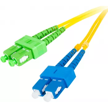 GETFORT Singlemode-Duplex-Glasfaser-Patchkabel SC/UPC auf SC/APC 2m Gelb