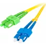 GETFORT Singlemode-Duplex-Glasfaser-Patchkabel SC/UPC auf SC/APC 2m Gelb