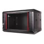 GETFORT WGF06-64EH-WGB 19 Zoll 6U Wandmontage Rackschrank 600x450mm Schwarz