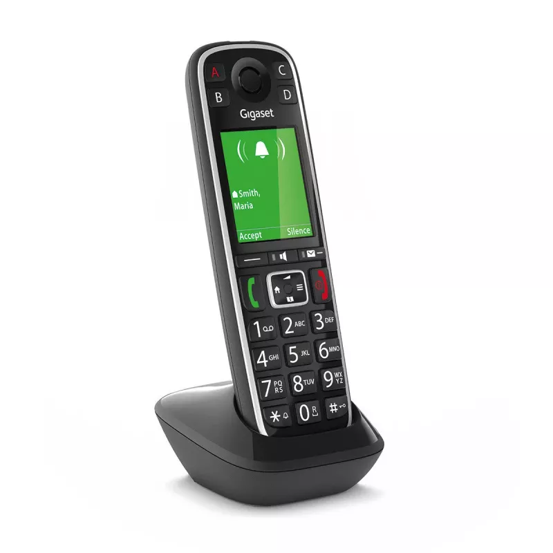 Gigaset E720HX Schnurloses DECT-Zusatz Mobilteil mit Rufnummernanzeige, Schwarz
