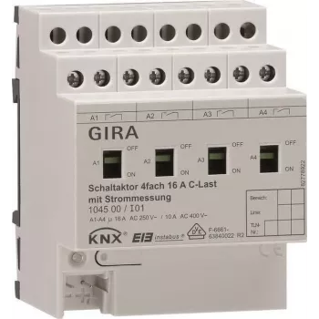 GIRA Schaltaktor 4-fach DIN-Schiene KNX/EIB 16A C-Last 104500