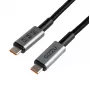 GIZZU 240W 20Gbps USB-C auf USB-C geflochtenes Kabel 1m Schwarz