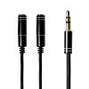 Gizzu 3-Pol Audio-Splitter-Kabel - Schwarz