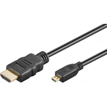 Goobay Ultra High-Speed HDMI Kabel Micro-HDMI 8K 60 Hz 2 m Schwarz