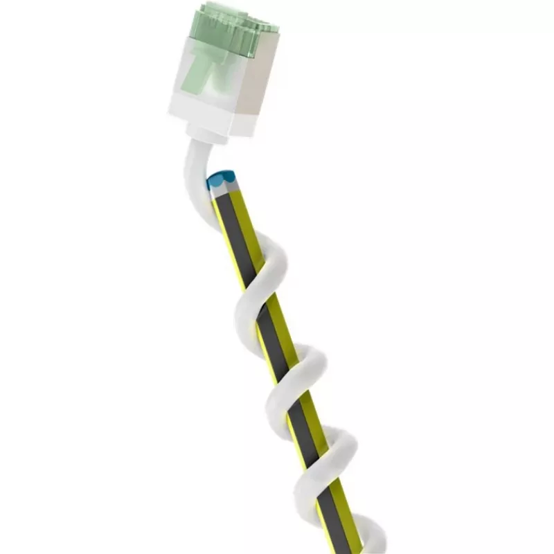 Goobay Ultraflexibles CAT 8.1 Slim U/FTP Patchkabel, 0,5 m, Weiß, extrakurze Verbinder, 40 Gbps 74359