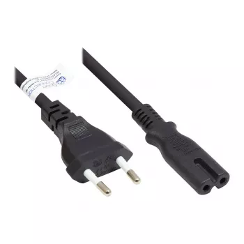 Good Connections Euro-Netzkabel auf C7/Figure-8, Schwarz, 1,5 m