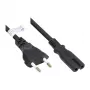 Good Connections Euro-Netzkabel auf C7/Figure-8, Schwarz, 1,5 m