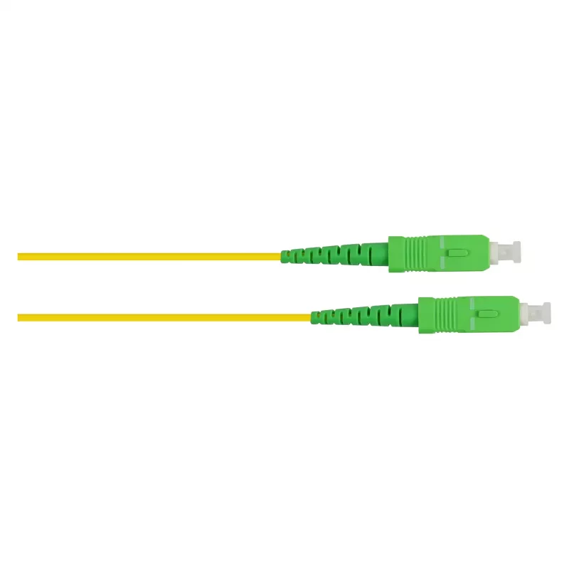 Good Connections OS2 Singlemode SC/APC auf SC/APC Simplex Glasfaser-Patchkabel, 9/125 µm, LSZH, Gelb, 0,5 m