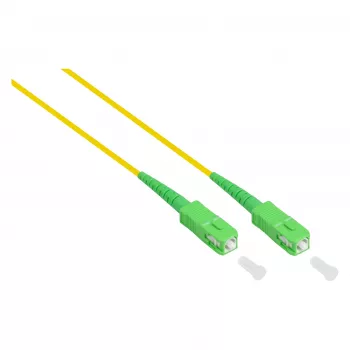Good Connections OS2 Singlemode SC/APC auf SC/APC Simplex Glasfaser-Patchkabel, 9/125 µm, LSZH, Gelb, 0,5 m