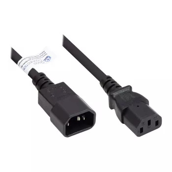 Good Connections P1430-S010 IEC C14 to C13 Verlängerungskabel 1m Schwarz