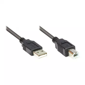 Good Connections USB 2.0 A auf B Kabel, 0,25 m, Schwarz