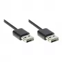 Good Connections USB 2.0 High-Speed EASY Kabel A Stecker auf A Stecker, 2m, Schwarz