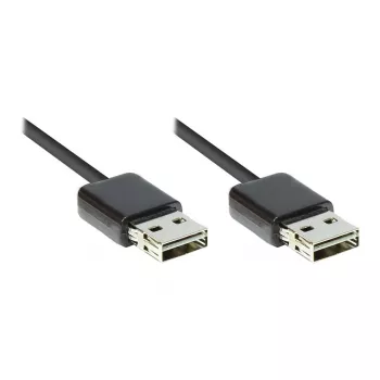 Good Connections USB 2.0 High-Speed EASY Kabel A auf A, Schwarz, 1m (2212-EU010)