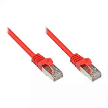 GoodConnections Alcasa Cat5e RJ-45 Patchkabel, 0,15m, Rot, Vergoldete Anschlüsse