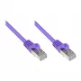 GoodConnections Alcasa RJ45 Patchkabel, Cat5e, UTP, 0,15m, vergoldet, violett