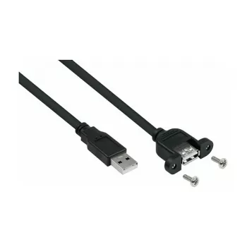 GoodConnections Alcasa UK20P-AEA-020S USB 2.0 Verlängerungskabel, USB-A Stecker auf USB-A Buchse, 2 m, Schwarz
