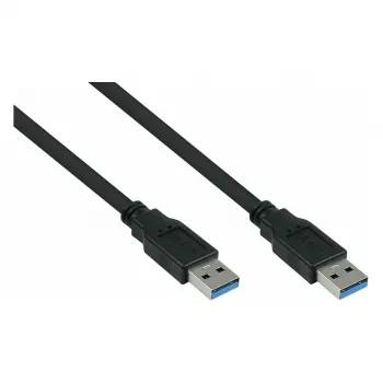 GoodConnections Alcasa UK30P-AA-010S USB 3.2 Gen 1 USB-A auf USB-A Kabel (1m, Schwarz)