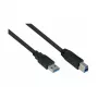 GoodConnections Alcasa UK30P-AB-050S USB 3.2 Gen 1 Kabel, USB-A auf USB-B, 5m, Schwarz