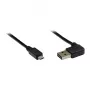GoodConnections Alcasa USB 2.0 A auf Micro-B Kabel 2m, abgewinkelt, vergoldet