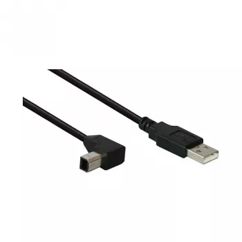 GoodConnections Alcasa USB 2.0 Kabel A auf B abgewinkelt, 5 m, Schwarz