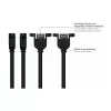 GoodConnections Alcasa UK20P-AEA-005S USB 2.0 Einbau-Verlängerungskabel, USB-A Stecker auf USB-A Buchse, 0,5 m, Schwarz