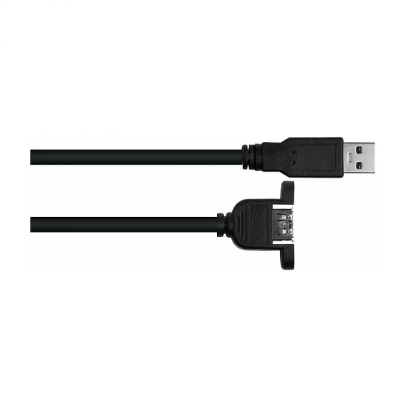 GoodConnections Alcasa USB 2.0 Verlängerungskabel, USB-A Stecker auf USB-A Buchse, 0,3 m, Schwarz